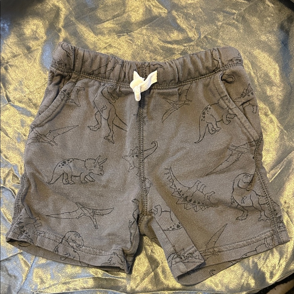 Carter's Charcoal Dinosaur Pattern Shorts